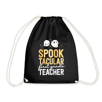 Enseignant de 1re année École de jumelage d’Halloween d’abord - Sac de sport léger - noir - Devant