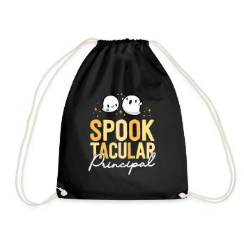 Principal Halloween School Party Matching Front - Drawstring Bag - black - Front