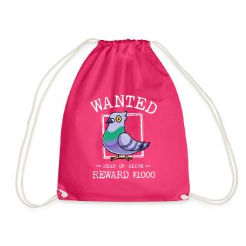Taube gesucht Poster Lustige Taube Liebhaber Vogel - Turnbeutel - Fuchsia - Vorne