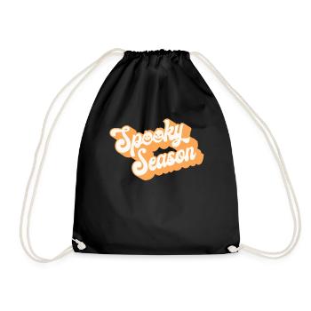 Gruselige Jahreszeit Retro Halloween Vibes Vintage - Turnbeutel - Schwarz - Vorne