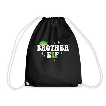 Bruder Elf Passende Familie Weihnachtsgruppe Weihnachten - Turnbeutel - Schwarz - Vorne