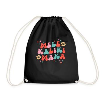 Retro Mele Kalikimaka Christmas In Hawaii - Drawstring Bag - black - Front