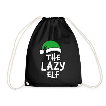 The Lazy Elf - Drawstring Bag - black - Front