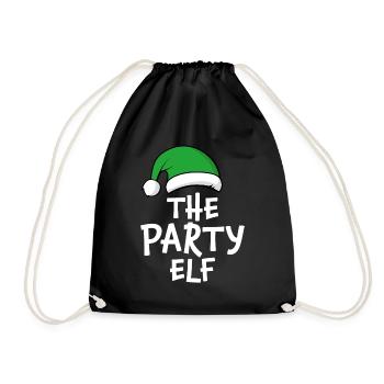 The Party Elf - Drawstring Bag - black - Front