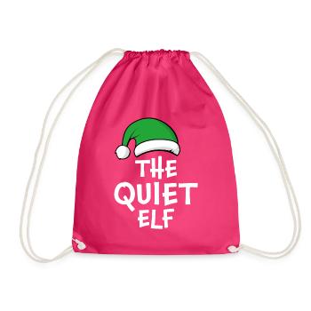 The Quiet Elf - Drawstring Bag - fuchsia - Front