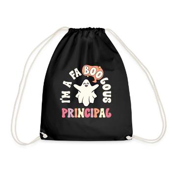 Faboolous Principal Retro Halloween Vintage - Drawstring Bag - black - Front