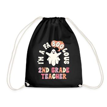 Professeur Halloween Retro 2nd Grade Vintage Second - Sac de sport léger - noir - Devant