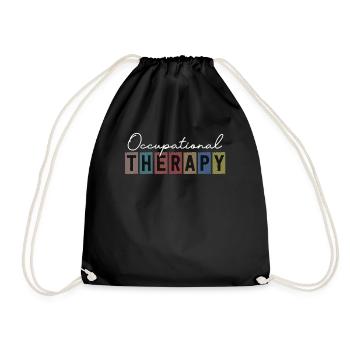 Retro Occupational Therapy Vintage OT School - Drawstring Bag - black - Front