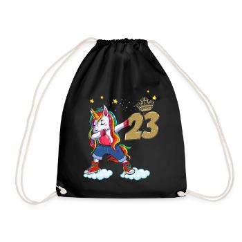 Licorne anniversaire 23 ans Cadeau Drôle Femme - Sac de sport léger - noir - Devant