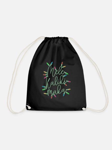 Mele Kalikimaka Weihnachtsbeleuchtung Festliche Feiertage - Turnbeutel - Schwarz