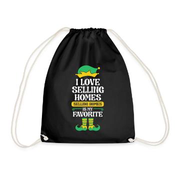 Agent immobilier Christmas Elf Team I Love - Sac de sport léger - noir - Devant
