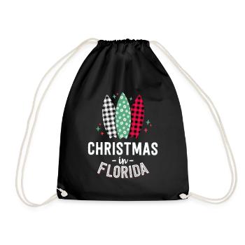 Christmas in Florida Family Vacation Tropical - Drawstring Bag - black - Front