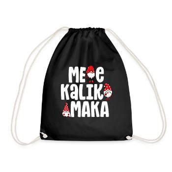 Mele Kalikimaka Christmas Gnomes Tropical Hawaii - Drawstring Bag - black - Front