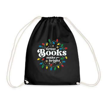 Les bons livres font de vous un brillant bibliothécaire de Noël - Sac de sport léger - noir - Devant