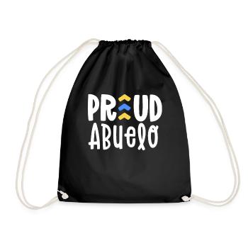 Proud Abuelo Down Syndrome Grandpa Family T21 - Drawstring Bag - black - Front