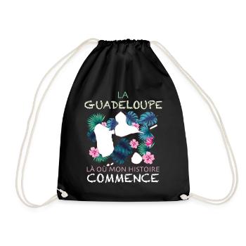 La Guadeloupe Mon histoire Citation - Sac de sport léger - noir - Devant