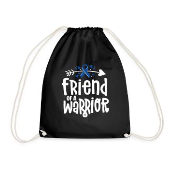 Friend Of A Warrior Support Team Darmkrebs - Turnbeutel - Schwarz - Vorne