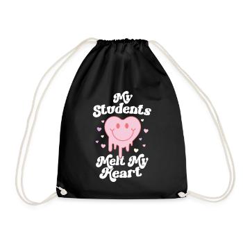 Rétro Valentines Day Teacher Mes élèves fondent mon - Sac de sport léger - noir - Devant