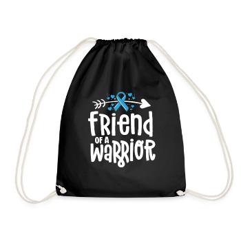 Friend Of A Warrior Support Team Prostate Cancer - Drawstring Bag - black - Front