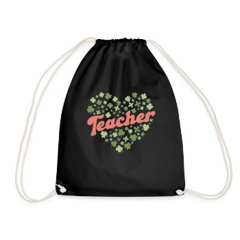 Teacher St Patricks Day Lucky Teacher Shamrocks - Sac de sport léger - noir - Devant