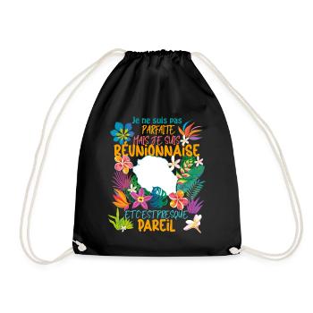 Réunionnaise Humour pour Maman De la Réunion - Sac de sport léger - noir - Devant