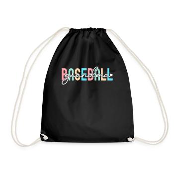 Retro Baseball Oma Shirt Enkel Enkelkinder - Turnbeutel - Schwarz - Vorne