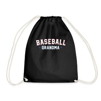 Retro Baseball Oma Hemd Vintage Familie - Turnbeutel - Schwarz - Vorne