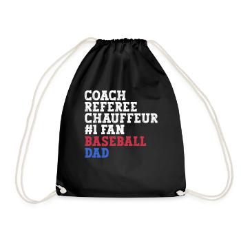 Chemise de père de baseball drôle de baseball disant mon fils - Sac de sport léger - noir - Devant