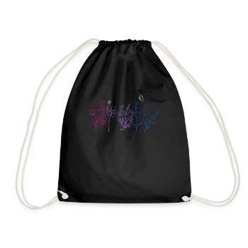 Bisexuell Wildflower Pride Month LGBT Subtil Bi - Turnbeutel - Schwarz - Vorne