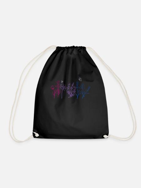 Bisexuell Wildflower Pride Month LGBT Subtil Bi - Turnbeutel - Schwarz