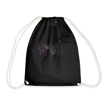 Asexuel Wildflower Pride Mois LGBT Subtil Ace - Sac de sport léger - noir - Devant