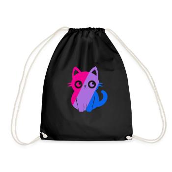 Cute Bi Pride Bisexual Pride Mois Flag Anime - Sac de sport léger - noir - Devant