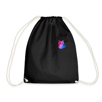 Subtil Bi Pride Kawaii Cat Minimaliste Bisexuel - Sac de sport léger - noir - Devant