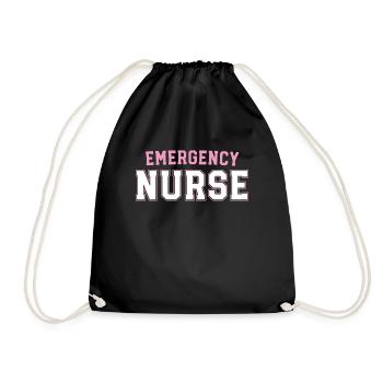 Emergency Nurse Trauma Queen Retro ER Emergency - Drawstring Bag - black - Front