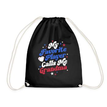 Mon joueur préféré m’appelle grand-mère rétro - Sac de sport léger - noir - Devant