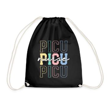 Infirmière de l’USIP Rainbow Retro Soins intensifs pédiatriques - Sac de sport léger - noir - Devant