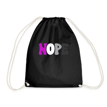 Nope Asexuality Pride Month Ace Aromantic Aro - Turnbeutel - Schwarz - Vorne