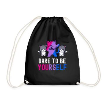 Osez être vous-même Mignon Bisexuel Bi Pride Mois - Sac de sport léger - noir - Devant