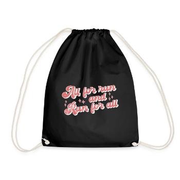 Love Running Zitat - Laufen Läufer Motivation - Turnbeutel - Schwarz - Vorne