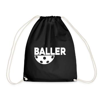 Floorball FLOORBALLplayer floorballer FLOORBALL - Drawstring Bag - black - Front