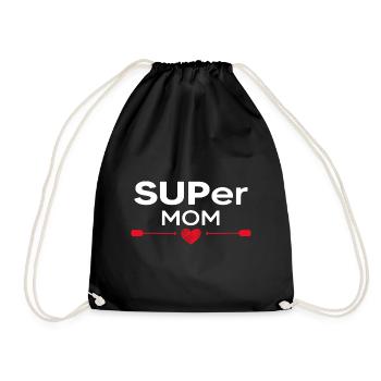 stand up paddle SUP Mom Paddel Motivation Stand Up - Turnbeutel - Schwarz - Vorne