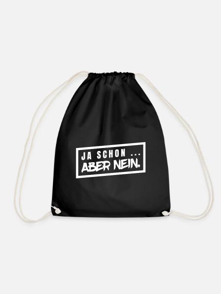 La Le Lu wenn dich einer nervt Schlag zu - Turnbeutel - Schwarz