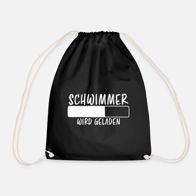 Schwimmer Spruch Sport Lustiges Schwimmer Geschenk - Turnbeutel - Schwarz