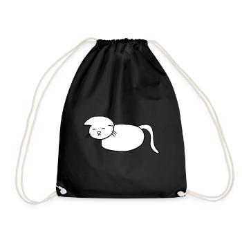 triste chat symbole animal malheureux - Sac de sport léger - noir - Devant
