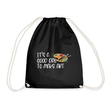 Art Teacher Funny Saying Art Course Art Class - Drawstring Bag - black - Front