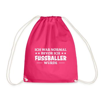 Fußballer Spruch Tor Lustiges Fussballer Geschenk - Turnbeutel - Fuchsia - Vorne