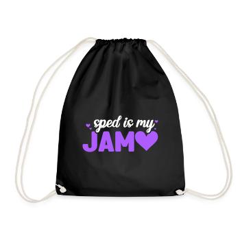 Sped is my jam - Turnbeutel - Schwarz - Vorne