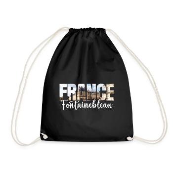 Souvenir Voyage Fontainebleau France - Drawstring Bag - black - Front