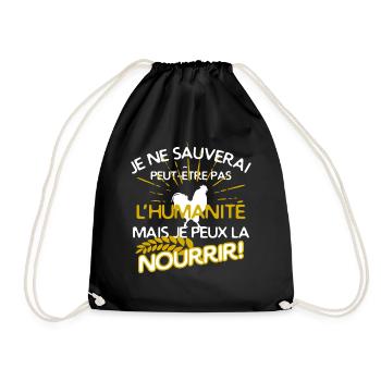 Agriculteurs - nourrir les gens - Sac de sport léger - noir - Devant