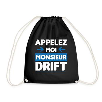 cadeau marrant monsieur drift voiture - Sac de sport léger - noir - Devant